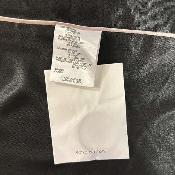 Calvin Klein Grey Coat - Faux Fur - Picture 5 of 5